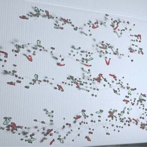 Festive Red and Green Beaded Holiday Garland
